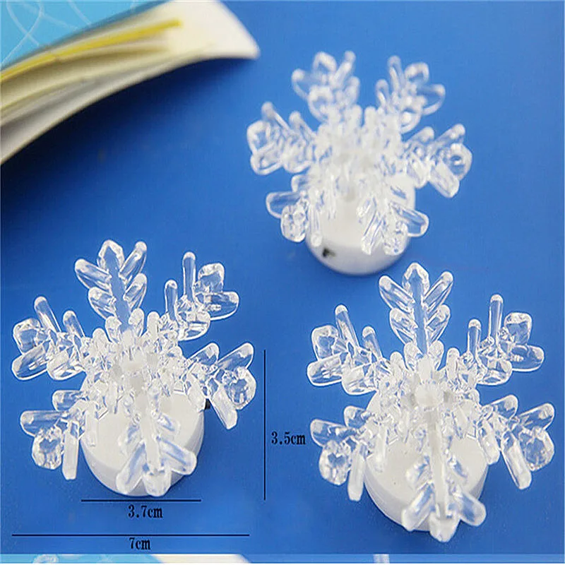 2017 Светодиодные ночные светильники для танцев 25 шт. в форме снежинки зимнее белое