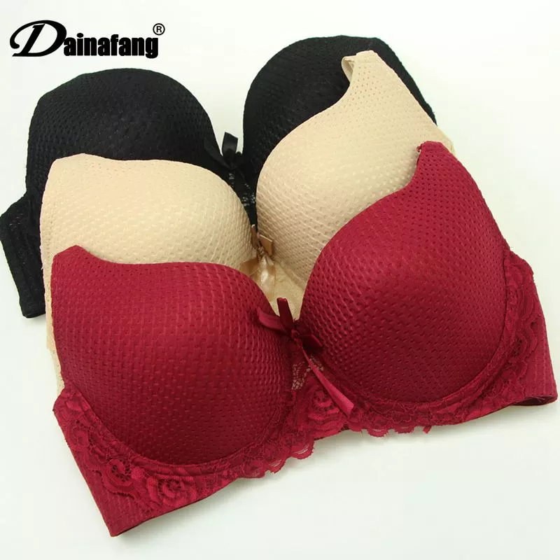 aliexpress.com - DaiNaFang Sexy Bow Underwear BCDE Cup Bras For Womens Push Up Lace Floral Supper Padded Top Underwired Plus Size Lingerie