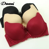dainafang sexy bow underwear bcde cup bras for womens push up lace floral supper padded top underwired plus size lingerie