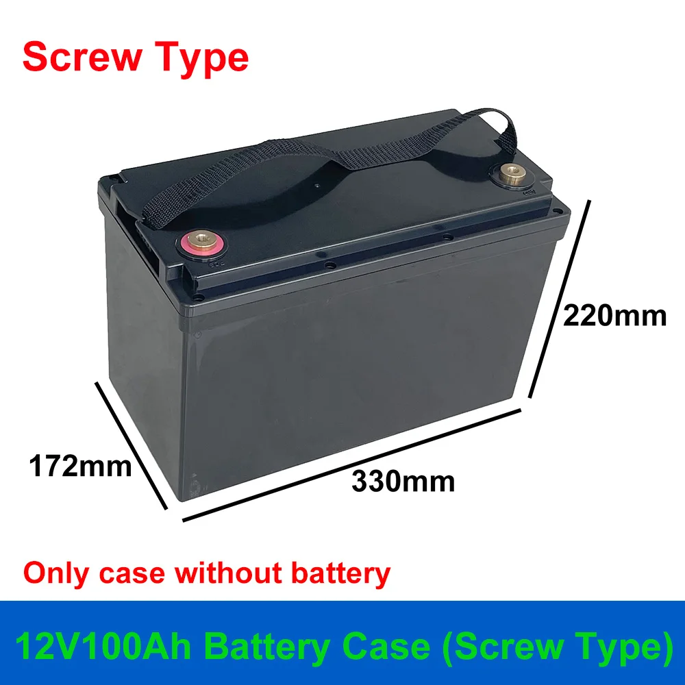 

12V100Ah Battery Case Screw Type for LiFePO4 32700 26650 18650 12V 12.8V 100Ah 120Ah 150Ah Case Solar System Energy Storage Box