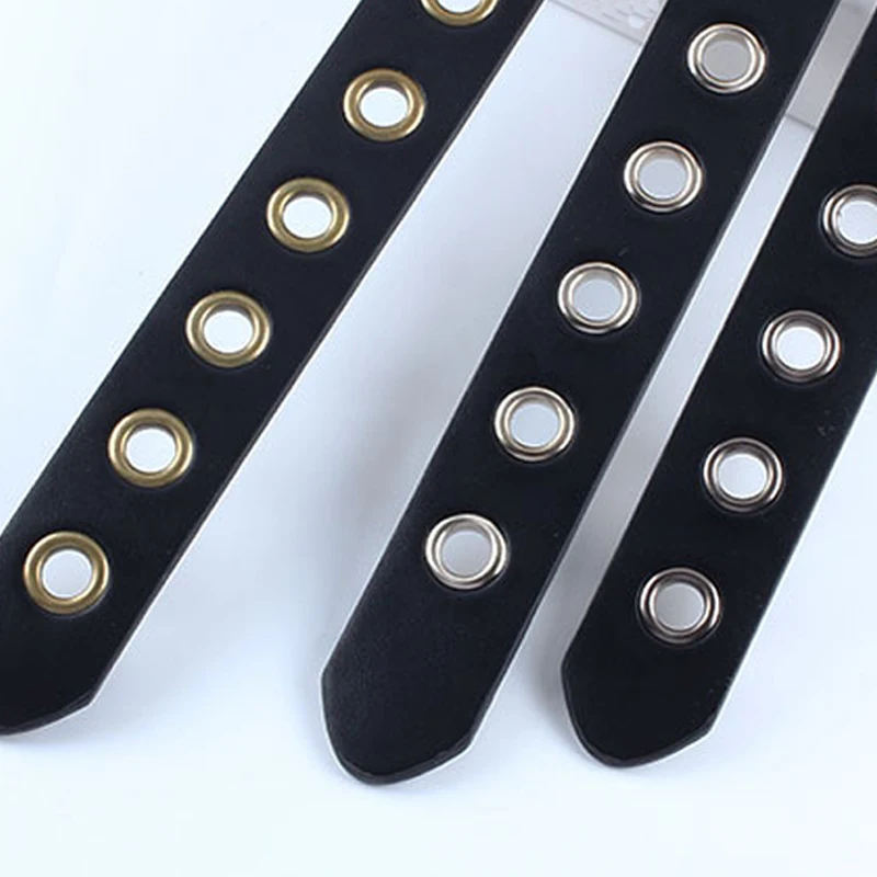

2019 Waist Belt Women Waist Strap Hollow Out PU leather Belts For Women Metal Pin Buckle Waistband Ladies Punk Black Jeans Belt