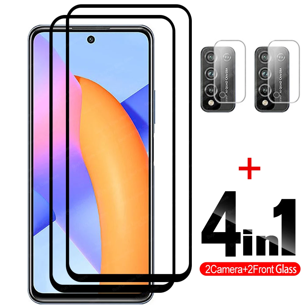 

Защитное стекло 4 в 1 для Huawei Honor 10X, 10, 9X, 9, 20 Lite, Honor 30s, 30, 20s, 20e, 10i