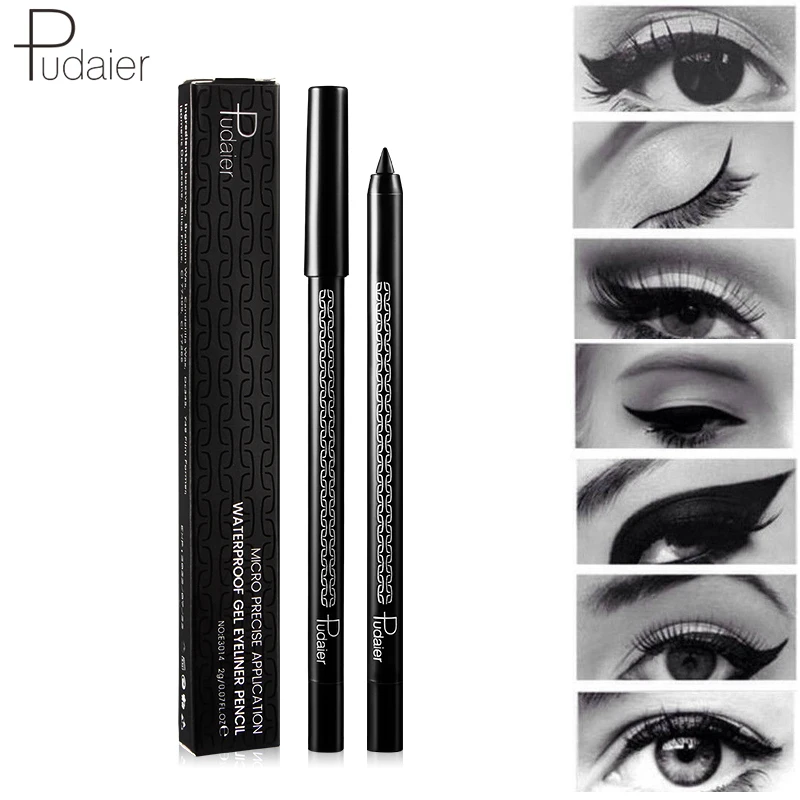 Pudaier горячая подводка для глаз Черная Подводка гелевая карандаш водостойкий