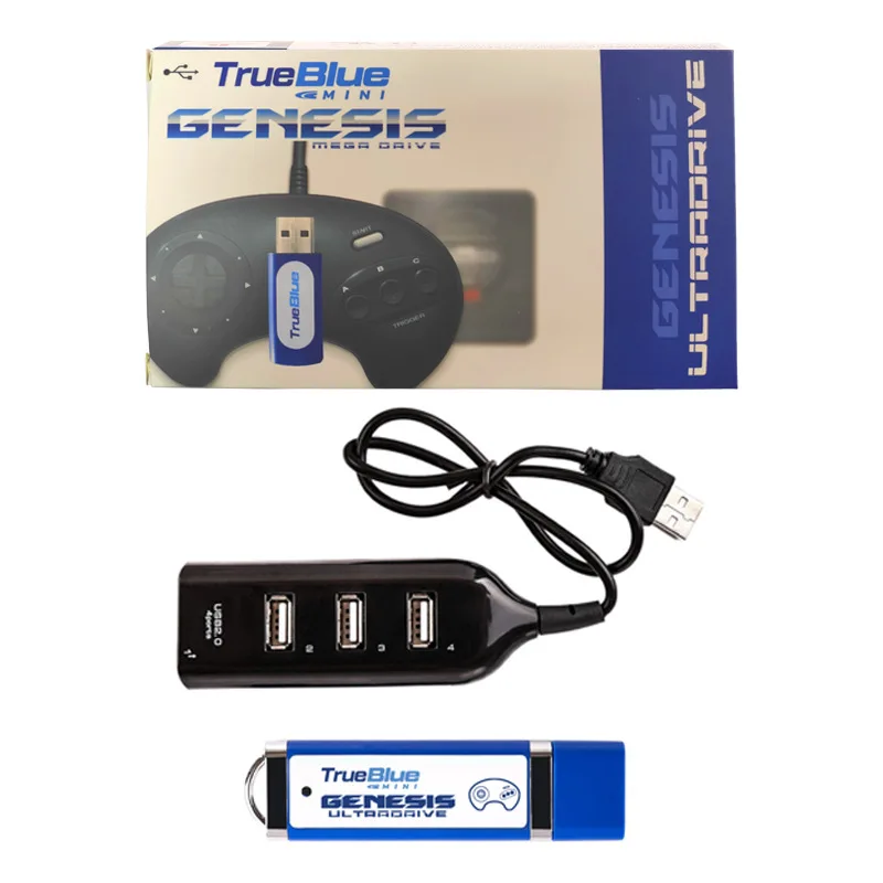 Portable 813 Games True Blue Mini-Ultradrive Pack Game Stick for Genesis for Mega Drive Game Retro Gaming Console