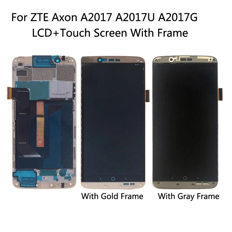 

Original Amoled For ZTE Axon 7 LCD Display Touch Screen Digitizer Assembly For ZTE A2017 A2017U A2017G Axon7 Display With Frame