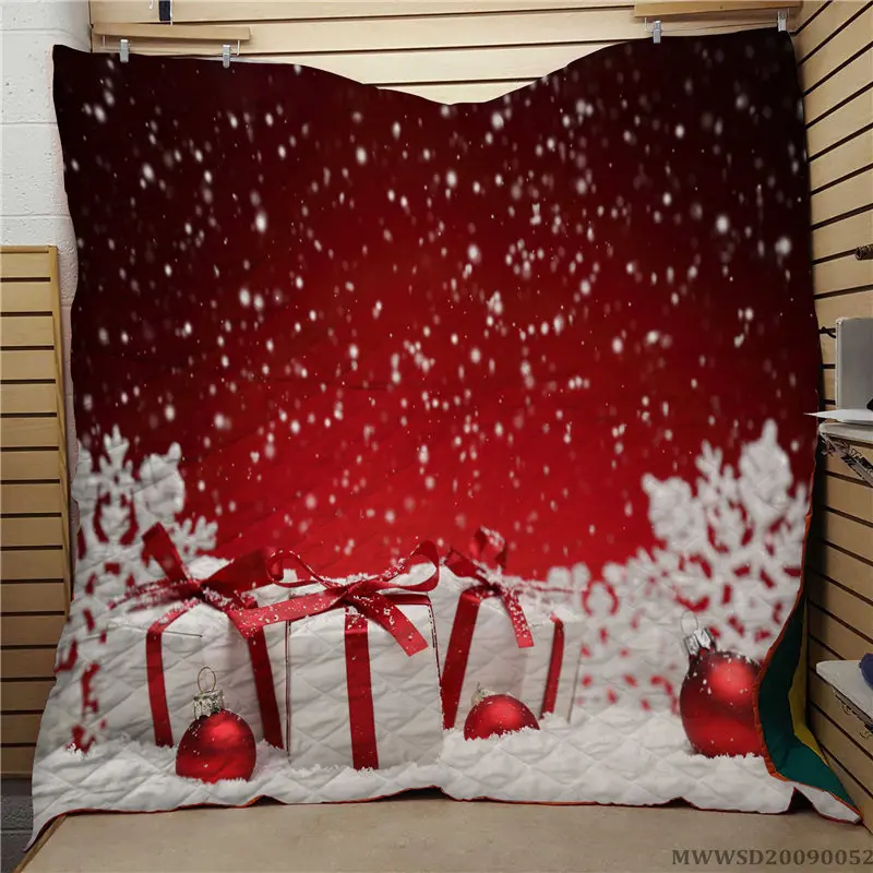 

Christmas Series Quilt 3D Creative Design Bed Set For Kids Children Bedroom Decoration Breathable Washable Soft