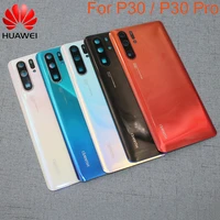 original huawei p30 pro glass back battery cover rear door housing case replacement parts for p30 pro with camera lens frame