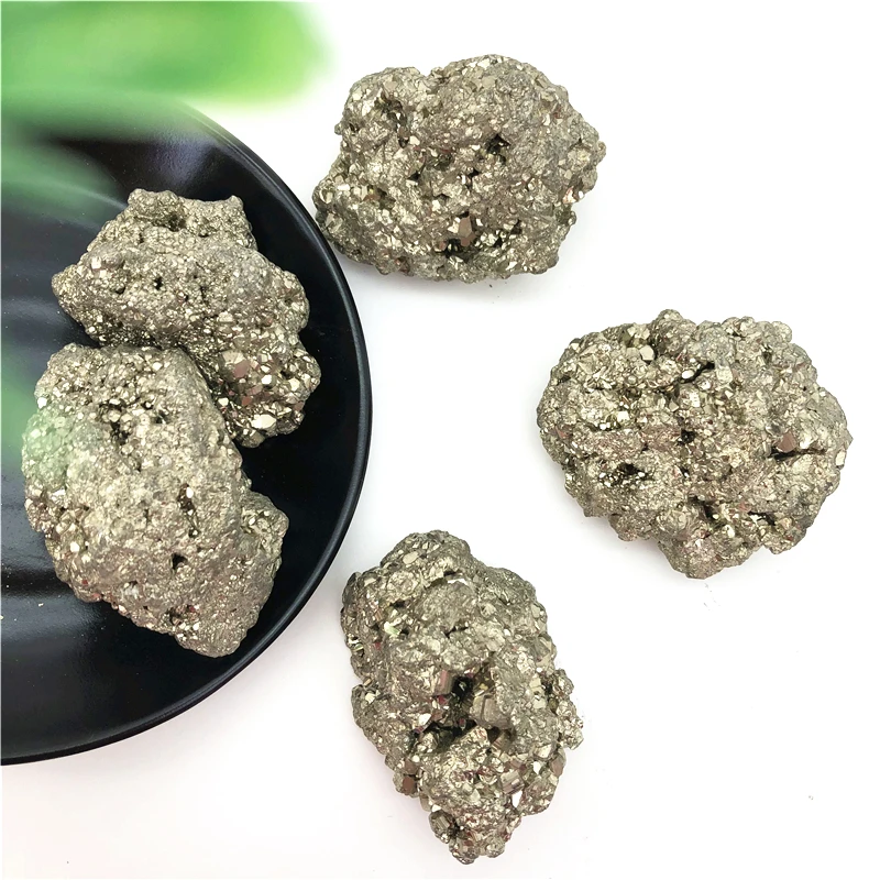 Натуральный Железный пиритовый кластер кристаллический геодный камень