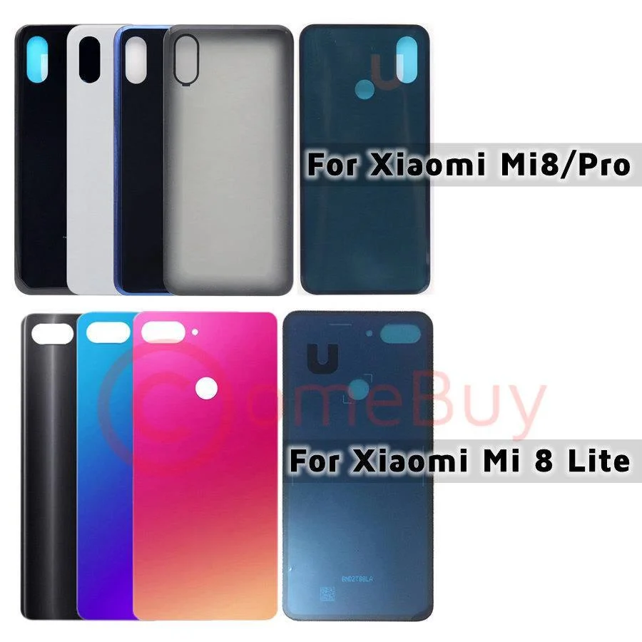 Крышка батарейного отсека для Xiaomi Mi 8 заднее стекло Mi8 Pro задний стеклянный корпус