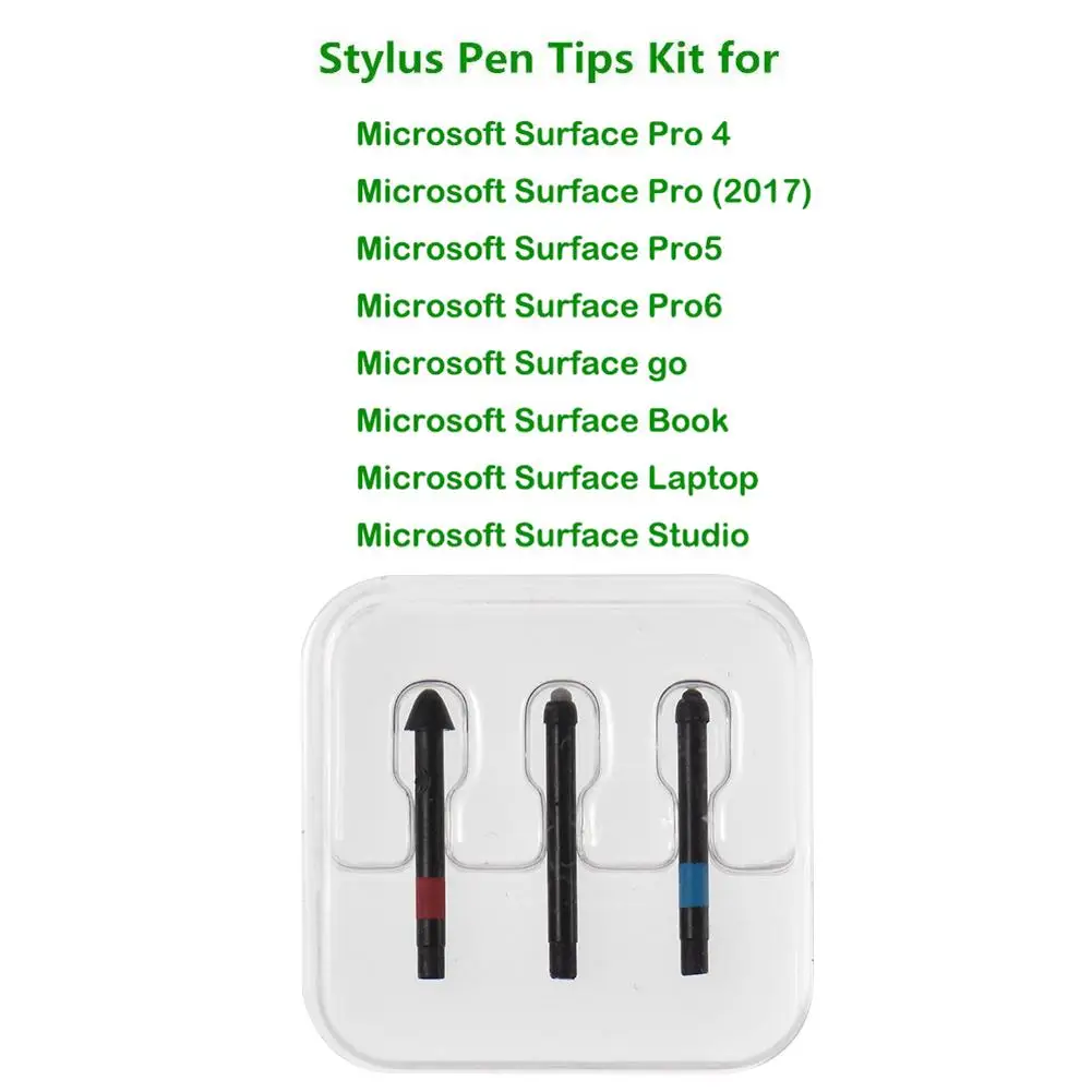 3Pcs Stylus Pen Tip Touch Pen Tip Kit Replacement Pen Tips For Microsoft Surface Pro 4 5 6 / Pro / Surface Go / Book Laptop