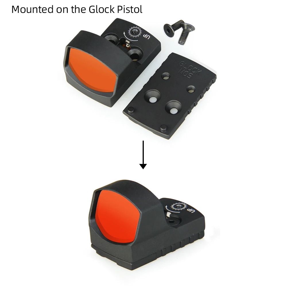 Оптический прицел для охотничьей винтовки с красной точкой и 3 креплениями 1911 Glock