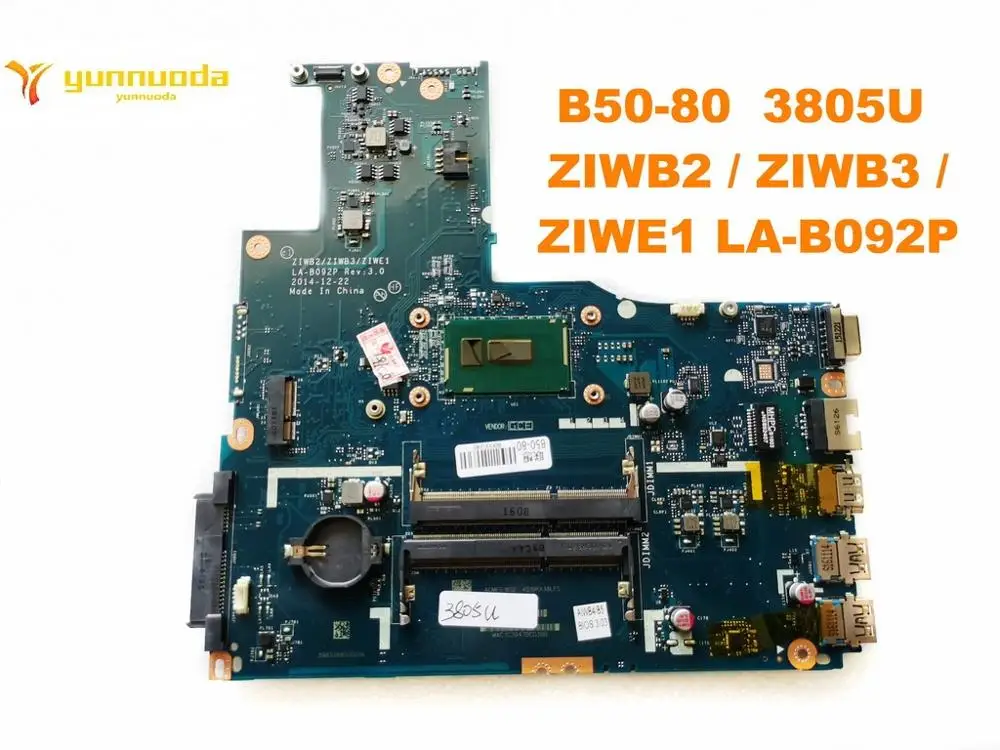 

Оригинальная материнская плата для ноутбука Lenovo B50-80 B50-80 3805U ZIWB2 ZIWB3 ZIWE1 LA-B092P тестирование хорошая Бесплатная доставка