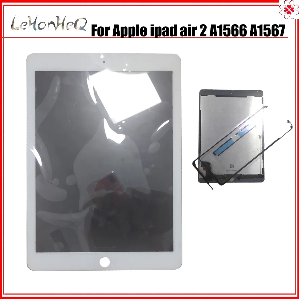 Для ipad air 2 LCD белый/черный для Apple 6 lcd Замена A1567 A1566 кодирующий преобразователь