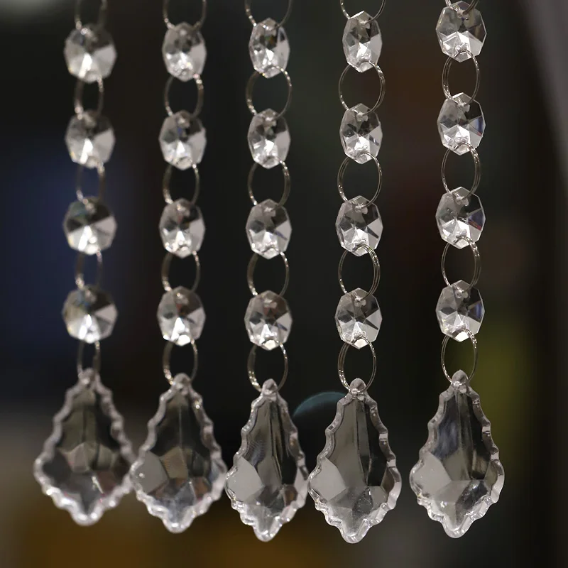 5 шт. занавес с акриловыми бусинами подвеска в виде кленового листа декор для