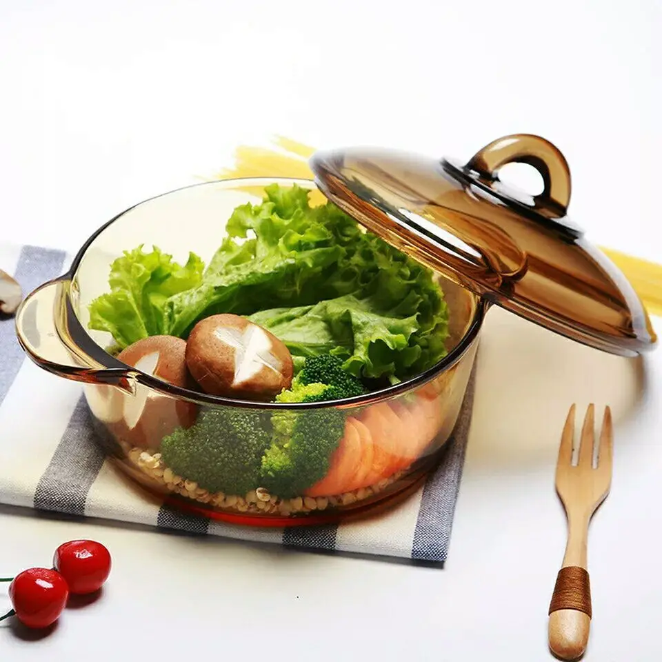 Стекло кастрюля для супа чистые пробирки тушеного мяса кухонная тушить горшок