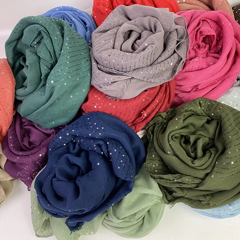 Мода градиент с люрексом Блеск Хиджаб шарф Макси Обертывания шарфы для женщин