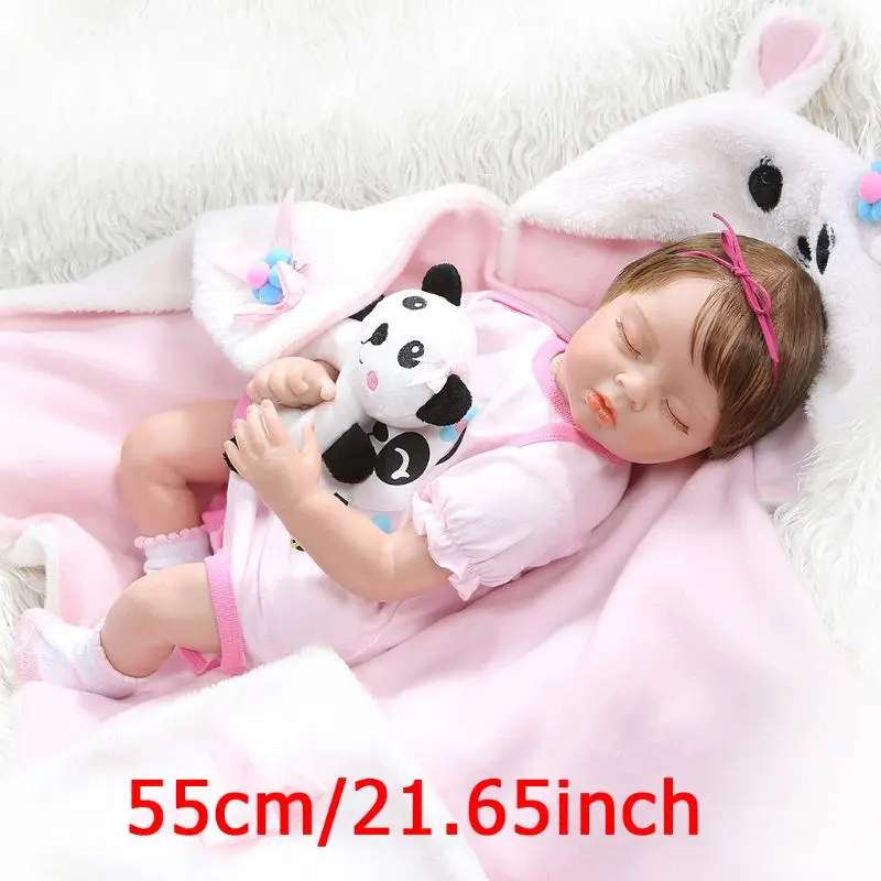 

55cm Realistic Soft Silicone Vinyl Newborn Babies Girl Lifelike Handmade Toy Children Birthday Gift