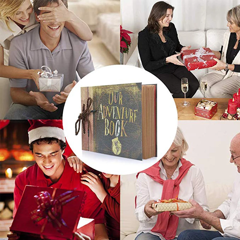 80 страниц Ретро наше приключение книга фотоальбом ручной работы DIY Семья блокнот