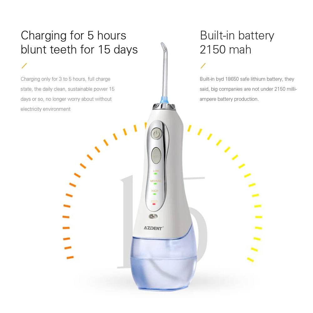 

Portable Oral Irrigator 300ml Cordless USB Charge Rechargeable Dental Irrigator Electric Water Dental Flosser Water Jet 5 Tips