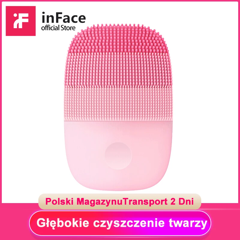Inface электрическая звуковая Очищающая щетка для лица, вибрирующий очиститель для лица IPX7, водонепроницаемая перезаряжаемая массажная щётка для умывания лица