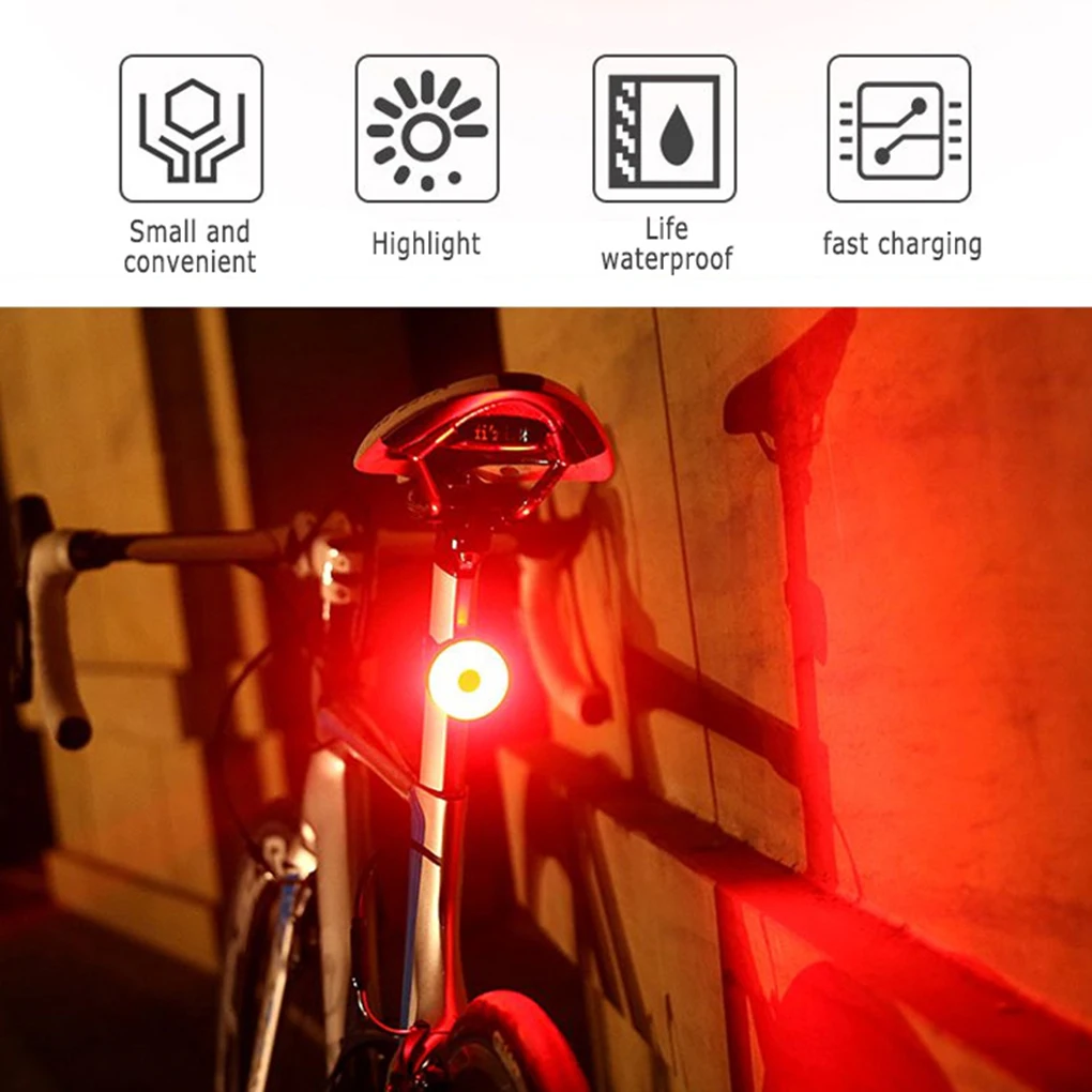 Mini LED Sepeda Ekor Lampu Usb Dibebankan Sepeda Lampu Belakang IPX5 Tahan Air Keselamatan Peringatan Bersepeda Lampu Helm Ransel Lampu