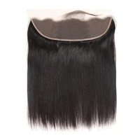 remy hair front hair block 13x4 straight natural black color human hair closure wig