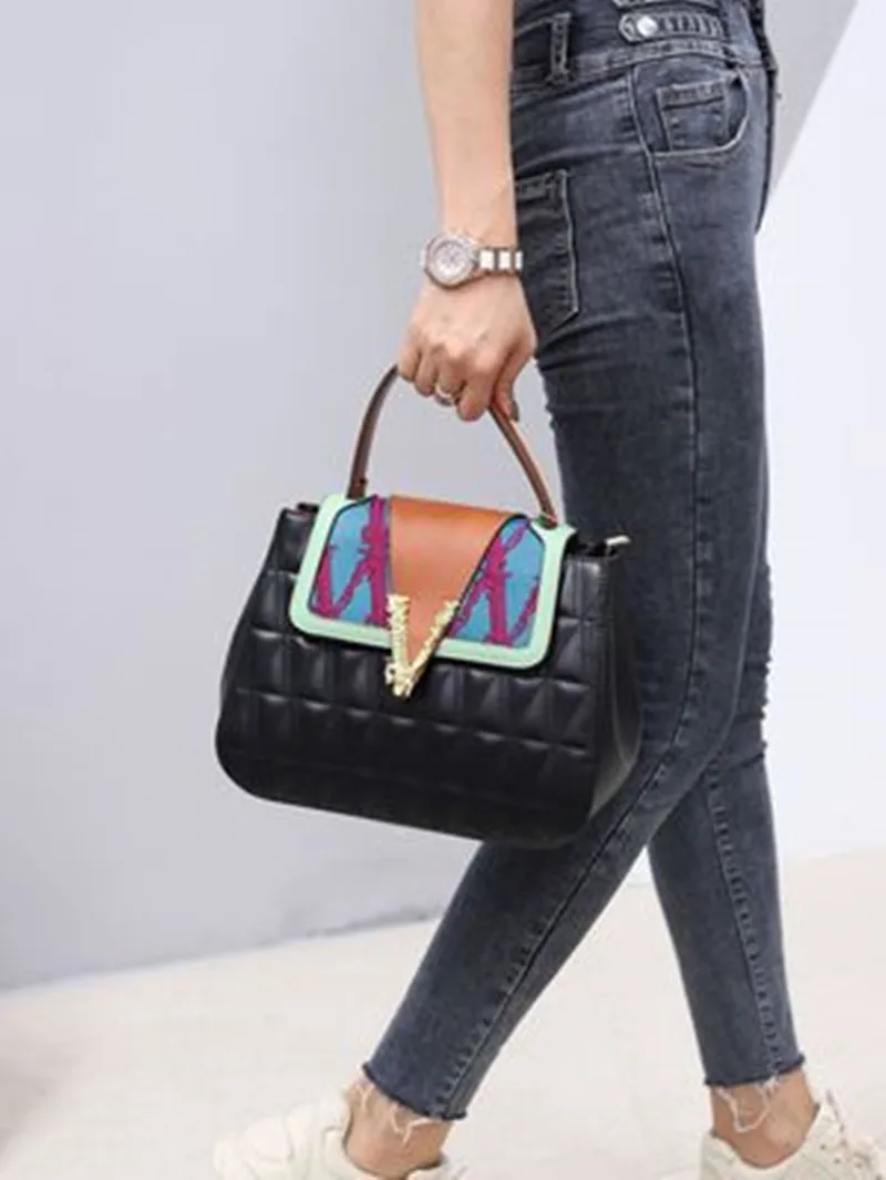 2021 hot fashion women's handbag hit color portable messenger light luxury ladies bag bolsa feminina bolsas femininas baratas