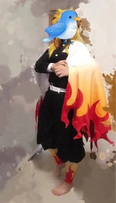 Аниме Demon Slayer Косплей Костюм Kimetsu no Yaiba Rengoku koujurou наряд для женщин и мужчин кимоно униформы на заказ