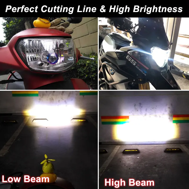 

1PC Motorcycle Headlight Bulbs H4 LED Hi Lo beam Moto LED Headlight For Honda Kawasaki Motorbike LED Lamps Conversion Kit Bulbs