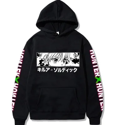 

Japanese Anime Cartoon Hunter X Hunter Men Sweatshirt Killua Eyes Hoodie Men Women Unisex Hoodies Sweatshirts Harajuku Hoodie