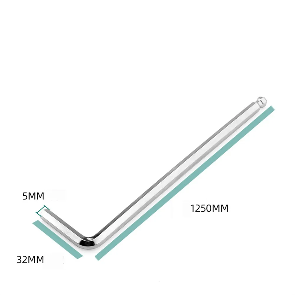 

1250*32*5MM Inner Hex Keys 90 Degree Angle Allen Key Hex Key Large Long Arm Steel Wrench Car Repair For Industrial