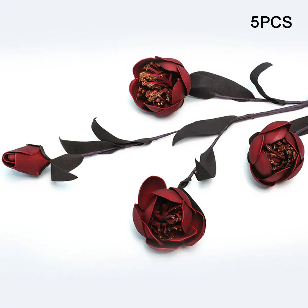 

Искусственные пионы, искусственные ветки, искусственный букет, искусственные цветы, уличное свадебное украшение, 5 шт.