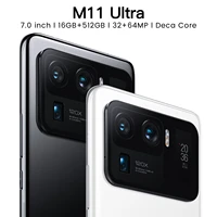 global version mi11 ultra 5g smartphone with 16512gb 7200mah support face id android 11 for xiaomi huawei samsung mobile phone