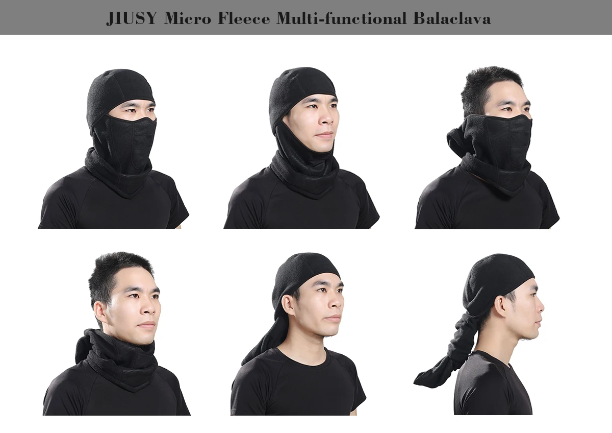 

Polar Fleece Wool Balaclava Motorcycle Neck Warmer Face Mask Cover Breathable Windproof Bicycle Ski Snowboard Black Liner