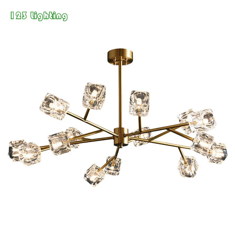 Скандинавский прозрачный хрустальный светодиодный подвесной светильник для