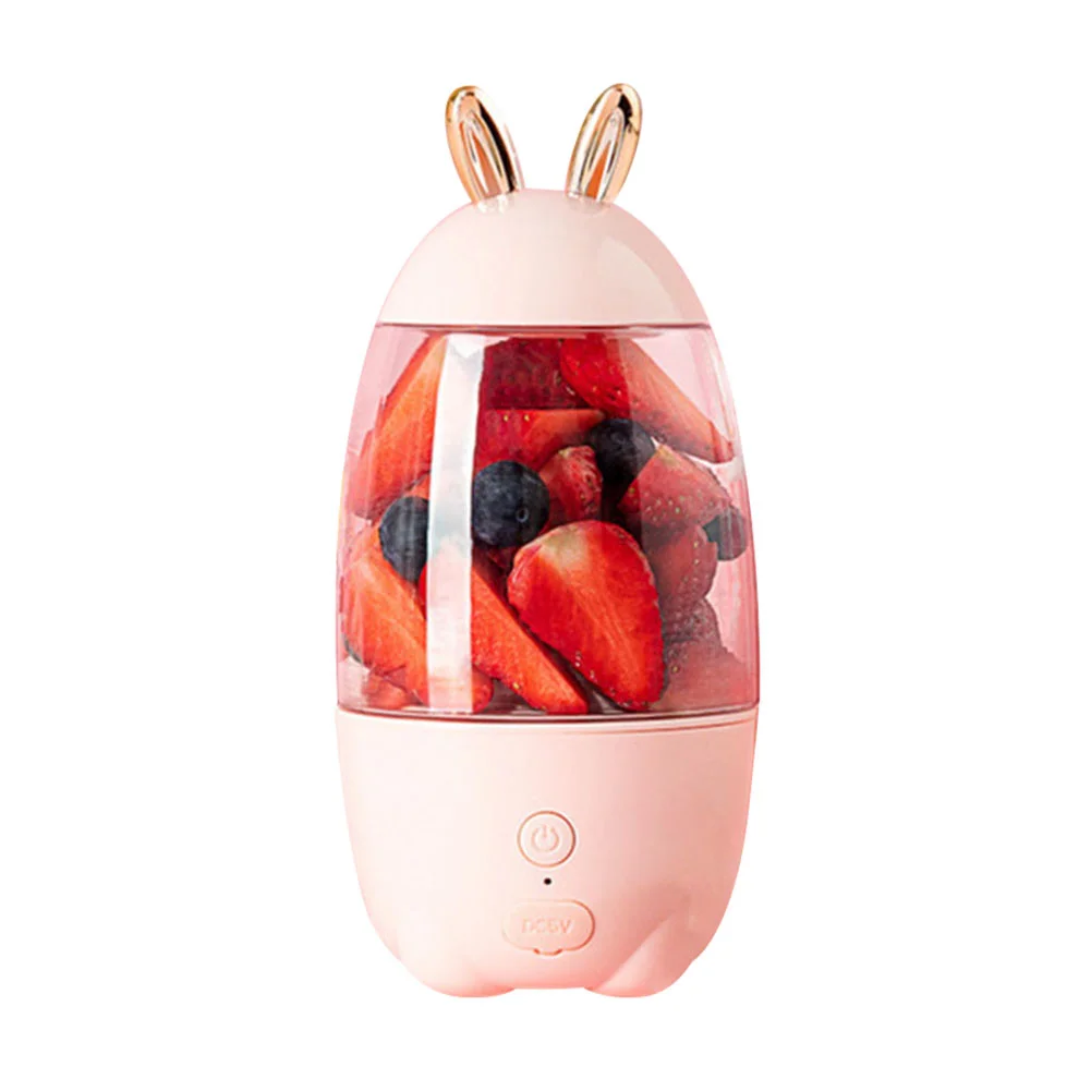 

Dropshipping Lovely Rabbit Household Portable USB Rechargeable Juicer Cup Fruit Blender Mixer Portable mini size Fruit Juicer