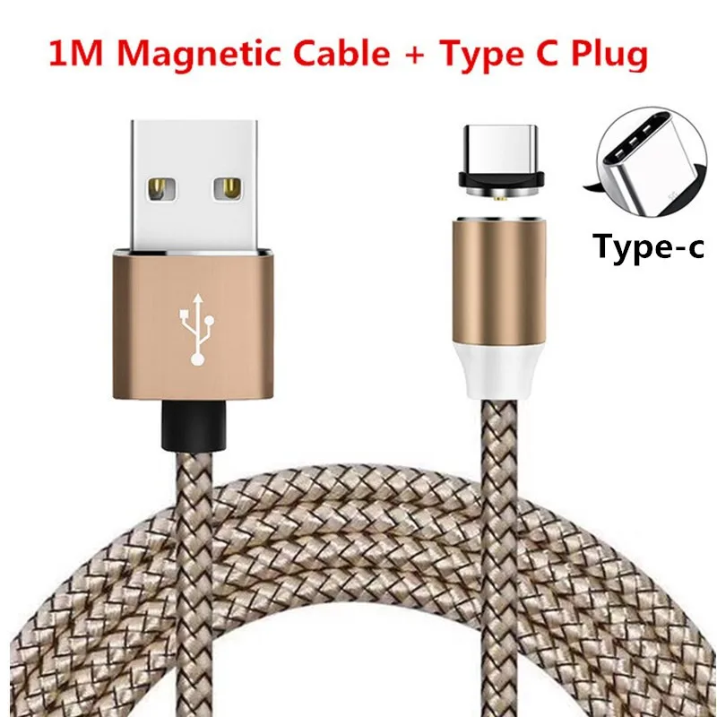 For Type C 1 м светодиодный магнитный usb-кабель для moto rola moto G2 G3 G4 E4 E5 G6 PLUS PLAY G7 one power p30 note Z force M Z2 Play Z4 Z3 X4 X5 Cord - Цвет: For Type C