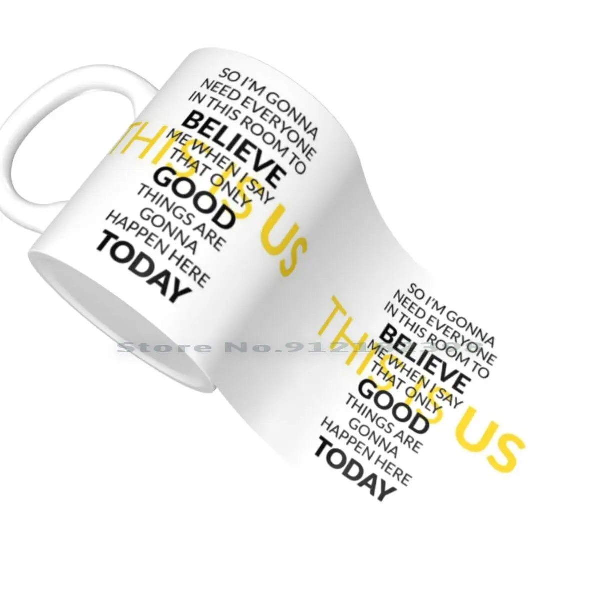 Это мы верим в хорошие вещи черные керамические кружки кофейные чашки Кружка для