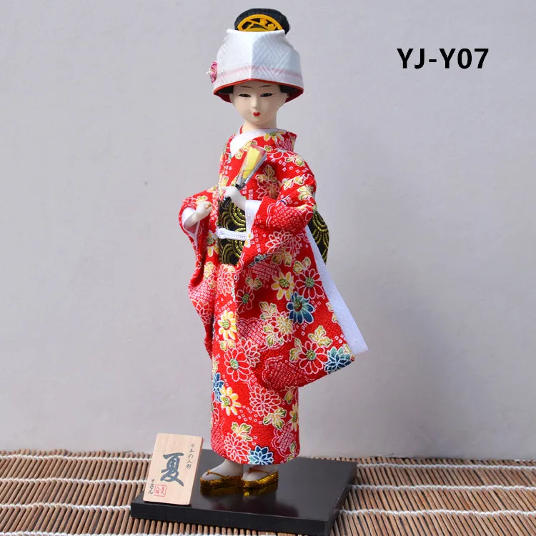 

MYBLUE 30cm Kawaii Hand Make Japanese Geisha Kimono Doll Sculpture Japanese House Figurine Home Room Decoration Accessories