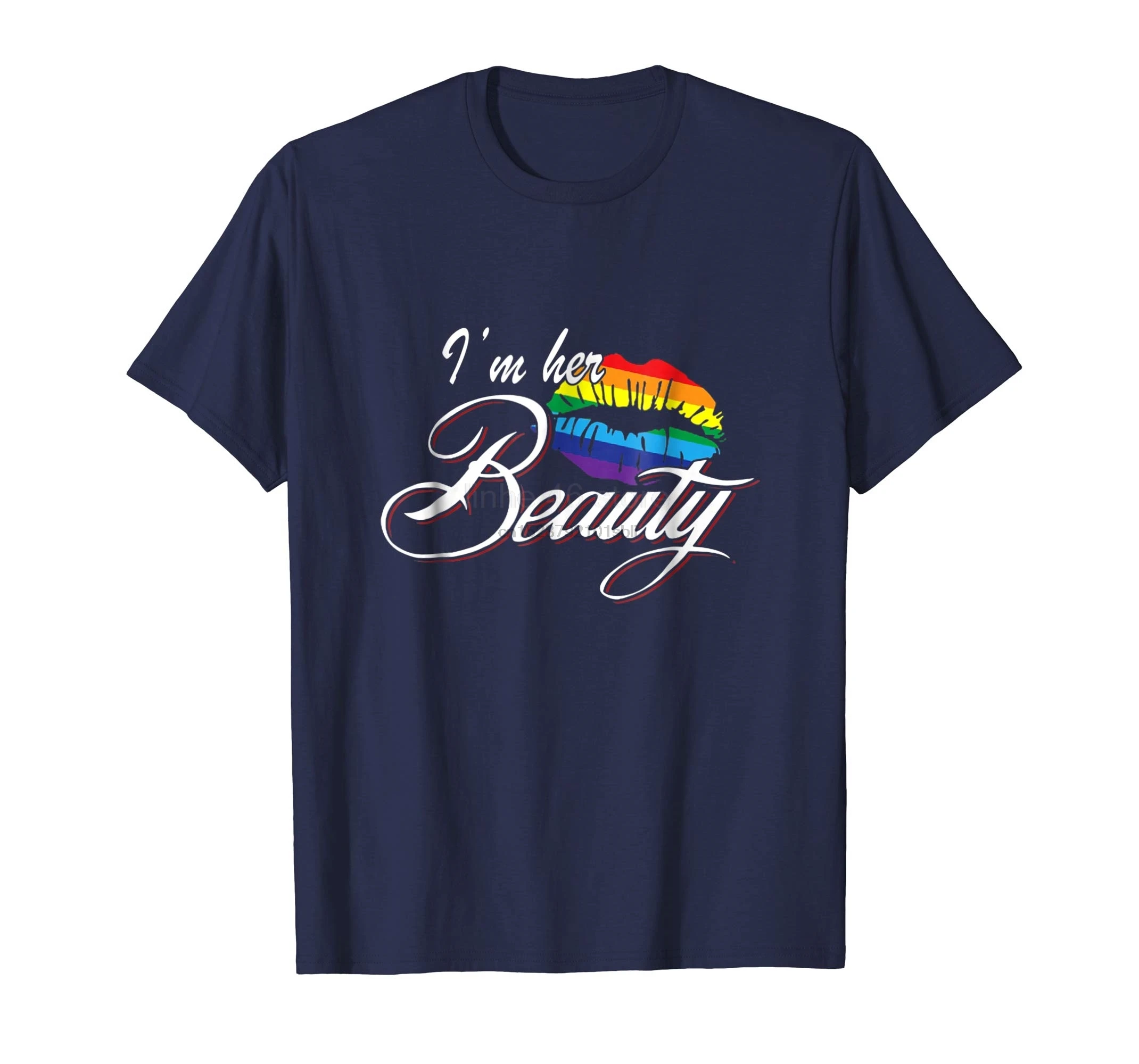 Футболки для пары лесбиянок Im Her beauty LGBT футболка с буквенным принтом мужские топы