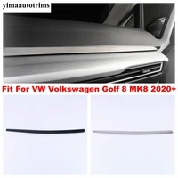 central control panel sequins strip cover trim interior stainless steel accessories for vw volkswagen golf 8 mk8 2020 2021 2022