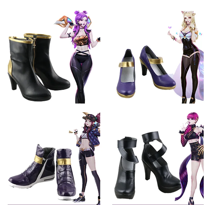 Костюм для косплея LOL KDA Ahri Akali Kaisa Evelynn обувь костюма реквизит Хэллоуина