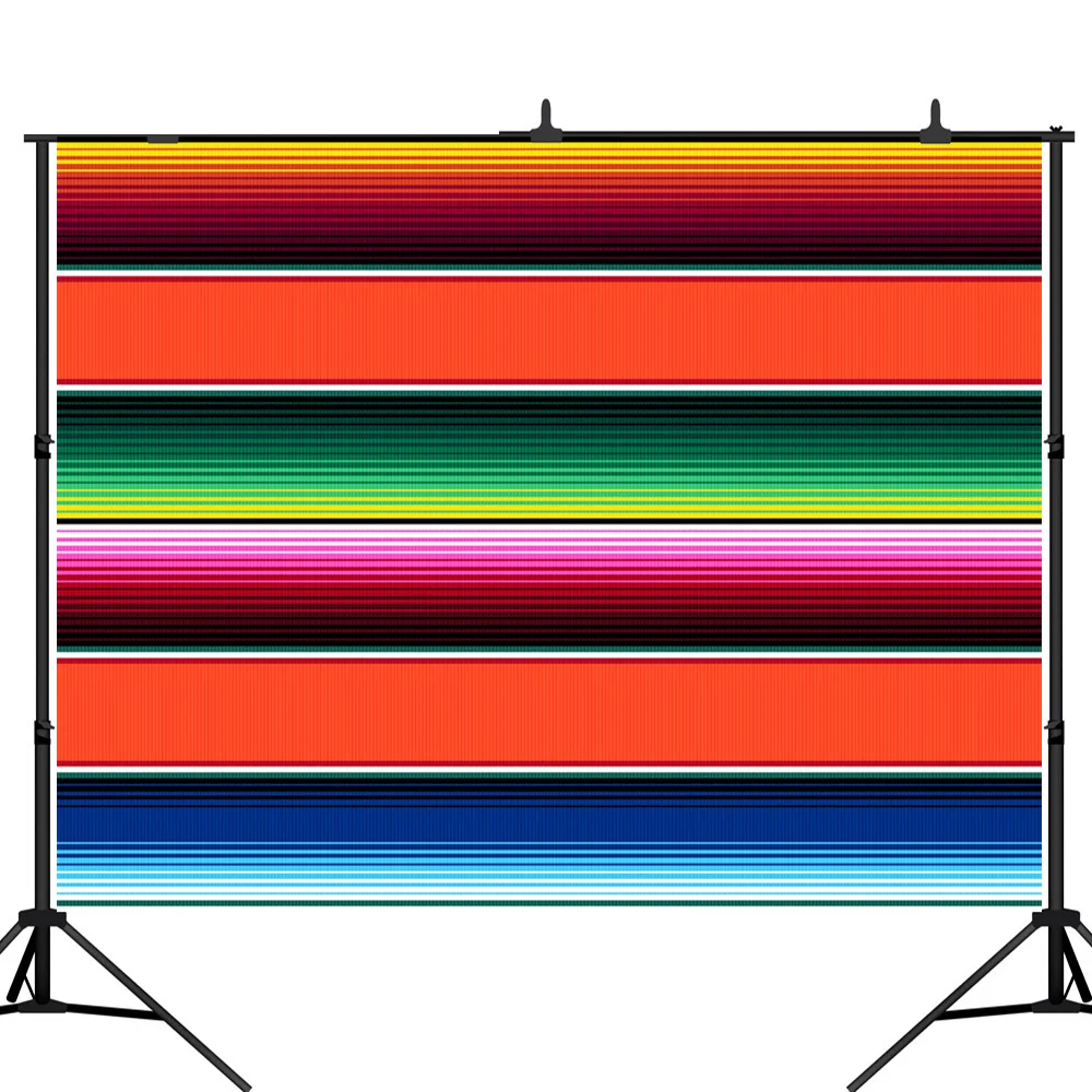 Lyavshi фон для фотосъемки с изображением Мексиканская Одеяло полосы Cinco De Mayo