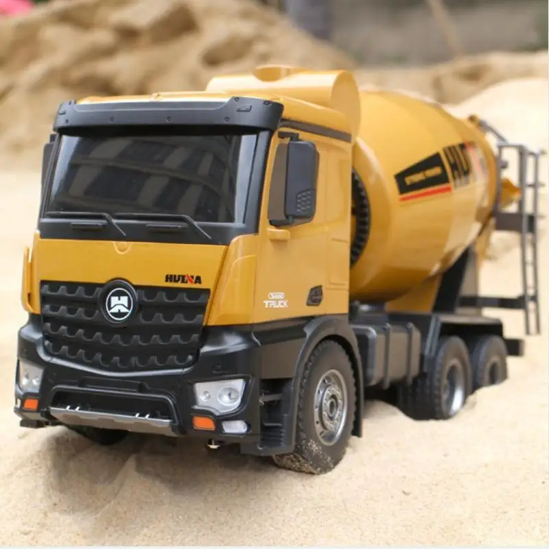 

Huina 1574 1:14 RC Truck Alloy Remote Control Mixer Truck RC Concrete Engineering Car Light Construction Vehicle Toys For Kid