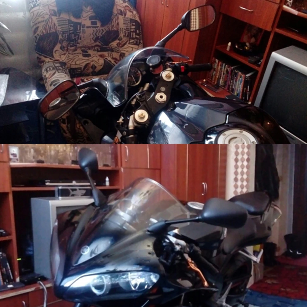 R1 мотоциклетное зеркало заднего вида зеркала для YAMAHA YZF-R1 2007-2008 YZF-R6 зеркала 2006 2007 2008 R6 мотоциклетные запчасти