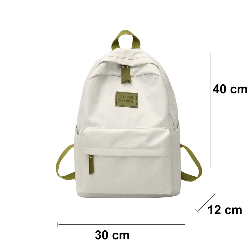 

SYWIZDII Preppy Style Backpacks Women Backpack Large Capacity Travle Bags Solid Nylon Backpacks for School Teenagers Girls sac