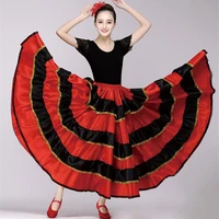 spanish flamenco skirt bullfight dance dress costumes stage performance party red skirt women female clothing