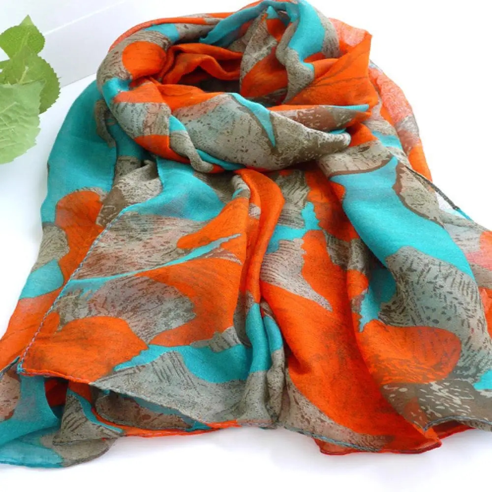 

2020 New Hot Fashion Party Scarves Shawl Elegant Women Lady Vintage Long Soft Cotton Voile Print Autumn Winter Christmas
