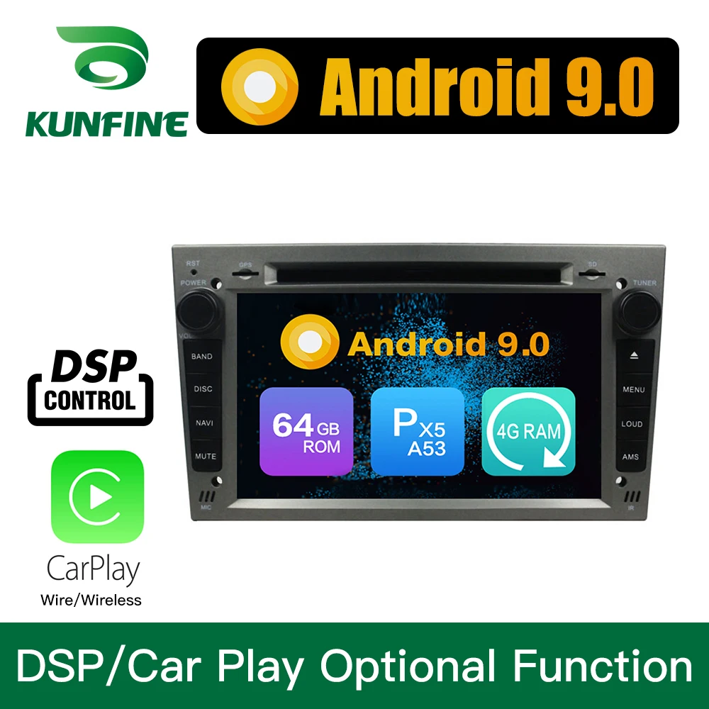 Android 9 0 Восьмиядерный 4 Гб ОЗУ 64 ПЗУ автомобильный DVD GPS мультимедийный плеер