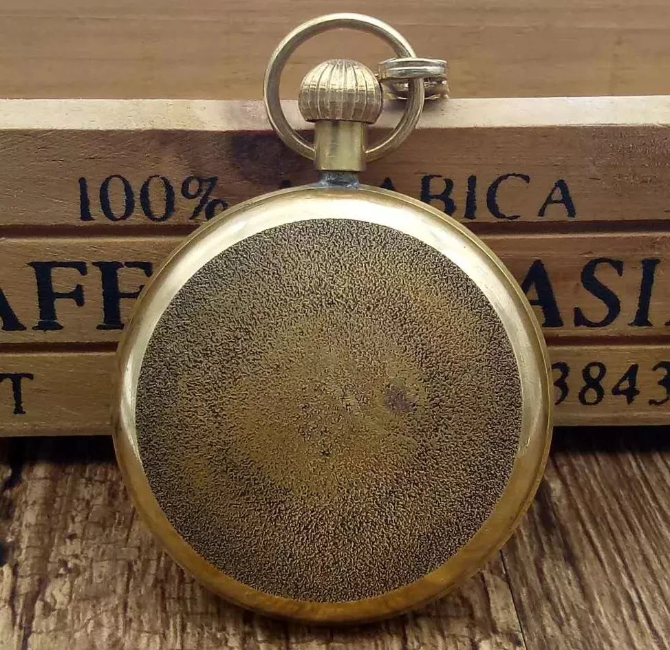 Classic Copper London Pocket & fob Watches Mechanical Watch Hand Wind Skeleton Mens Pocket Watch With Chain Xmas Gifts